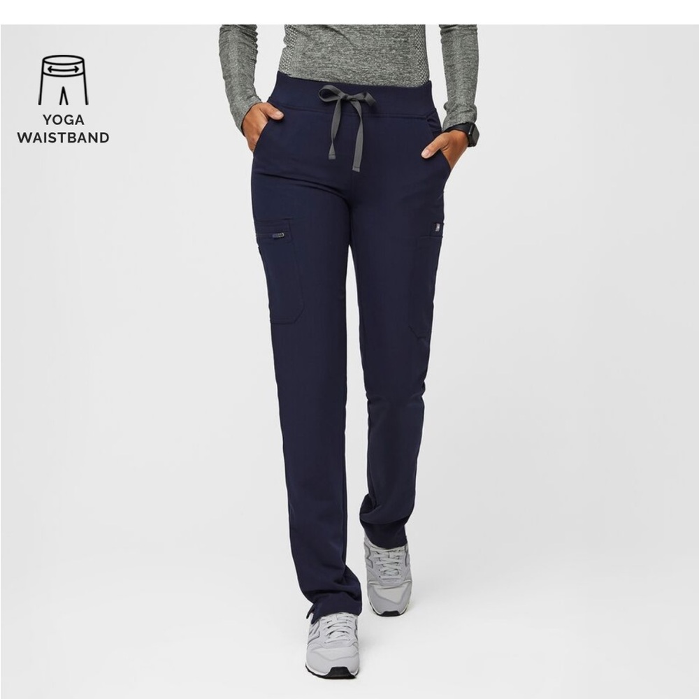 FIGS Yola Skinny Scrub Pants 2.0 navy blue small tall